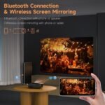 Mini Video Projector with WiFi Bluetooth, Native 1080P Portable Movie Projector, Compatible with SmartPhone, TV Stick, PS5, Laptop HDMI USB for Home Theater Indoor Outdoor Movies - Image 4