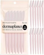 Kitsch Dermaplane Razor for Women Face – Blush, 12 pcs | Face Razors for Women & Men, Eyebrow Razor & Face Shaver – Exfoliating Facial Razor & Dermaplaner as Tool for Smoother Skin - Image 2