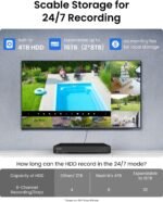 REOLINK 16CH 4K Security Dome Camera System with 4TB HDD RLK16-800D8 | 8pcs 8MP PoE Cameras, Smart Person/Vehicle Detection, 16CH NVR, H.265, 24/7 Recording, High Bitrate & Clear Stream - Image 5