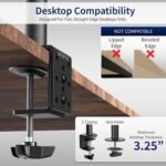 VIVO Single 13 to 38 inch Ultrawide Monitor Arm Desk Mount, Regular Screens up to 32 inches, 22 lbs capacity, Fully Adjustable Stand with C-Clamp and Grommet Base, Black, STAND-V001 - Image 6