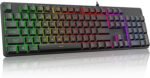 Redragon K521 Upgrade Rainbow LED Gaming Keyboard, 104 Keys Wired Mechanical Feeling Keyboard with Multimedia Keys, One-Touch Backlit, Anti-Ghosting, Compatible with PC, Mac, PS4/5, Xbox - Image 2