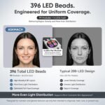 Red Light Therapy for Face,FDA Cleared LED Face Mask,Sapphire Blue | Truly Wireless,396 Gold-Wire LEDs,7 Light Modes,20+ Sessions/Charge,Full-Face Coverage,Travel-Friendly,3-Year Warranty - Image 4