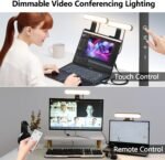 Dual-lamp Video Conference Lighting, LED Streaming Light with Remote and Touch Control, Zoom Lighting for Computer,Webcam Laptop Monitor Ring Light for Video Calls/Zoom Meetings/Video Recording - Image 3