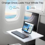 OMOTON Foldable Keyboard for Travel, Full Size with Number Pad, Black | Bluetooth 3-device Switching for iPad/iPhone/Tablet/Laptop/Mac, USB-C Rechargeable, Folding Portable for Travel & Remote Work - Image 5