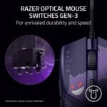 Razer Cobra Wired Gaming Mouse, 58g Lightweight, Pokemon Gengar Edition | Gen-3 Optical Switches, Chroma RGB Lighting Underglow, 8500 DPI Optical Sensor, 100% PTFE Mouse Feet, Speedflex Cable - Image 4