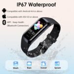 Fitness Tracker, 24/7 Heart Rate Blood Oxygen Blood Pressure Body Temp Monitor Sleep Calorie Tracker with 1.1" AMOLED Touch Color Screen Pedometer Smart Watch Waterproof for Women Men - Image 8