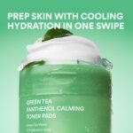 innisfree Green Tea Panthenol Calming Toner Pads for Instant Cooling Hydration | Hydrating Korean Toner Pads for Gentle, Calming Pore Care - Image 8