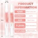 Meschett 2PCS Cuticle Oil Pens for Nail Care, Moisturizing Nail Oil Pen with Soft Brush, Hydrating Cuticle Oil for Dry Nails & Cuticles (Peach & Strawberry Flavors) - Image 3