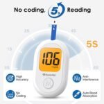 G-426 Blood Glucose Monitor Kit - 100 Test Strips and 100 Lancets for Home Use, 500 Memory, Glucometer with Control Solution, No Coding, Diabetes Testing, Blood Glucose Monitoring System - Image 4