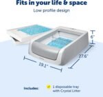 PetSafe ScoopFree Crystal Pro Legacy Self-Cleaning Litter Box, Uncovered | Hands-Free Automatic Cleaning, Advanced Odor Control, Health Counter Display, Includes 1 Disposable Crystal Litter Tray - Image 8
