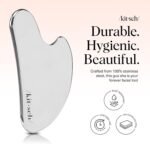 Kitsch Stainless Steel Guasha Tool for Face - Silver | Stainless Steel Gua Sha Facial Tools | Face Sculpting Tool and Double Chin Reducer, Neck & Lymphatic Drainage Massager - Image 3
