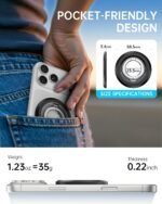 SYNCWIRE Magnetic Phone Ring Holder, for MagSafe Phone Grip Stand Kickstand | 360° Rotation, Double-Sided Magnet, Cell Phone Grip Finger Holder, for iPhone 17 16 15 14 13 12 Pro Max, MagSafe Accessories - Image 8