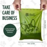 Reli. Biodegradable Dog Poop Bags w/Holder (1200 Count - 80 Rolls Bulk) | Leash Clip Dispenser | 9x13" Large Dog Bags for Poop | Green Eco-Friendly Oxobiodegradable Waste Disposal Refills (Unscented) - Image 4