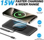 Magnetic Wireless Charger for Toyota Tacoma 2024 2025 2026 for Toyota 4Runner 2025 2026 15W Fast Wireless Car Phone Charger Pad Non-Slip Phone Holders for iPhone 17/16/15/14/13/12 - Image 4
