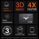 TEAMGROUP T-Force Vulcan Z 1TB SLC Cache 3D NAND TLC 2.5 Inch SATA III Internal Solid State Drive SSD, PC Upgrade (Read/Write Speed up to 550/500 MB/s) T253TZ001T0C101 - Image 7