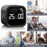 Rotating Pomodoro Timer 5/25/10/50, Desk Productivity Flip Timer, ADHD Tool | Countdown/Stopwatch Cube Timer, Vibration/High/Low Volume/Custom Modes, for Work Study, Back to School, Kitchen - Image 10
