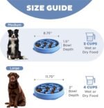 Outward Hound Fun Feeder Slo Bowl – Medium 2‑Cup Capacity, Slow Feeding, Small to Medium Dogs & Cats, Non-Slip, Blue, Notch Pattern - Image 6
