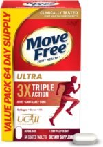 Move Free Ultra Triple Action Joint Support Supplement - Type II Collagen Boron & Hyaluronic Acid - Supports Joint Comfort, Cartiliage & Bones in 1 Tiny Pill Per Day, 64 Tablets (64 servings)* | Type II Collagen Boron & Hyaluronic Acid, Supports Joint Comfort, Cartilage & Bones in 1 Tiny Pill Per Day, Daily Supplements - Image 2