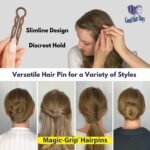 Good Hair Days Magic-Grip Hairpins, 10 Styling Updo U-Pins for Strong Hold | Curved 2.5" Hair Pins for Fine, Thick, Curly & Long Hair. All Day Discreet Hold for Buns, Half Updos, French Twists. USA-Made - Image 6