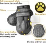 XSY&G Dog Boots,Waterproof Dog Shoes,Dog Booties with Reflective Rugged Anti-Slip Sole and Skid-Proof,Outdoor Dog Shoes for Medium to Large Dogs 4Pcs-Size6 - Image 3