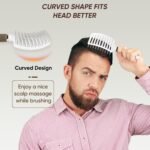 Hair Brush for Wet & Dry Hair, Detangler Brush for Women & Men | Paddle Detangling Hairbrush 2-Pack for Thick Curly Straight Hair, Curved Vented Design for Blow Drying, Glide Through Tangles - Image 8