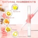 Meschett 2PCS Cuticle Oil Pens for Nail Care, Moisturizing Nail Oil Pen with Soft Brush, Hydrating Cuticle Oil for Dry Nails & Cuticles (Peach & Strawberry Flavors) - Image 4
