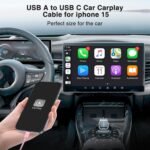 LOFPYE 3-Pack Pink [3.3FT+3.3FT+6FT] USB A to USB C Cable，USB to USB C Car Carplay Cable for iPhone 16 15 Pro Plus Pro Max，for iPad Pro/Air/Mini，for Samsung S24/S23/S22，for MacBook Pro/Air and More - Image 3
