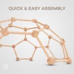 Comfy Cubs Wooden Toddler Play Gym for 3-6 Years Old - Montessori Climber for Kids - Safe Climbing Toy Support up to 120 lbs - Easy to Assemble Kids Climber for Active Play - Natural Wood - Image 4