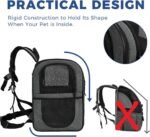 Apollo Walker Cat Carrier Backpack for Small Dogs and Cats Up to 18 lb | Side Pockets, Four-Sided Breathable Mesh, Stability Package, Removable Pad,3D back panel,Thickened shoulder straps - Image 7