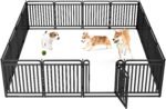 New Thickened Version Dog Playpen, 32 Inch Dog Fences for The Yard, Portable Outdoor Dog Playpen for Large/Medium/Small Dogs, Foldable Metal Dog Dlaypen, with Doors (16 Panels, 32 Inch) - Image 2