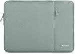 MOSISO Laptop Case 13.3 inch, 13-13.3 inch Laptop Sleeve Bag with Pocket | Compatible with MacBook Air/Pro 13/Pro 14 M5 M4 M3 M2 M1, HP Dell ASUS Lenovo, Polyester Vertical Computer Bag, Antique Green - Image 2