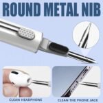 Inesore for AirPod Cleaning Kit, for Phone Earbuds Electronics (White) | Metal Tip, High-Density Soft Brush, Flocked Sponge Tip, 3 in 1 Design, Compact & Lightweight, Easy Operation, Easy to Carry - Image 5