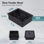 UPSKY 2-in-1 Elevated Dog Bowls Set with 4 Height Adjustable Stand, Balck | No Spill Water Bowl, Slow Food Bowl, No-Splash, Anti-Slip, Dishwasher Safe, Folding Design, Suitable for Small Medium Dogs - Image 5