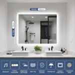 STARLEAD 28"x36" LED Bathroom Mirror with Bluetooth Speaker, 3 Color Temperature, Stepless Dimming, Anti-Fog, Touch Control, Wall-Mounted Vanity Mirror, Vertical or Horizontal - Image 10