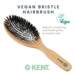 Kent V07 Vegan Boar Bristle Hair Brush, Large Organic Hair Brush for Smoothing and Boosting Shine, Eco Friendly Paddle Brush Ideal for All Hair Types - Image 4