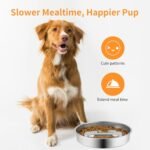 Novery Non-Slip Stainless Steel Slow Feeder Dog Bowl, 2-Cups | Interactive Slow Feeding Puzzle Maze, Prevents Choking & Bloating, Non-Slip Bottom, For Medium Dogs & Cats - Image 4