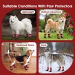 PAWsay Dog Hiking Boots with High Top Non Slip Dog Shoes for Slippery Land | Water-resistant Paw Protectors for Outdoor Walking Running Adjustable Dog Shoes for Medium Large Dogs to Prevent Scratching - Image 8