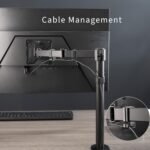 VIVO Single 13 to 38 inch Ultrawide Monitor Arm Desk Mount, Regular Screens up to 32 inches, 22 lbs capacity, Fully Adjustable Stand with C-Clamp and Grommet Base, Black, STAND-V001 - Image 9