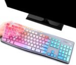 Keyboard Cover Skin Protector for Logitech MK295 MK275 MK270 Wireless Keyboard, Logitech K200 K260 K270 K275 K295 MK200 MK260 Ultra Thin Desktop PC Silicone Keyboard Cover-Colorful - Image 2
