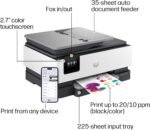HP OfficeJet Pro 8139 Wireless All-in-One Color Inkjet Printer, Print, Scan, Copy, Fax, ADF, Duplex Printing Best-for-Home-Office, 1 Year Trial of Instant Ink Included, AI-Capable (C2VK3A) - Image 6