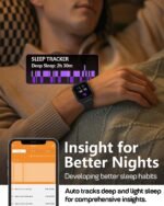 MorePro Fitness Tracker with 24/7 Heart Rate & Blood Pressure Monitor, Blood Oxygen & Sleep Tracker, Smart Watch with Step Calorie Counter, IP68 Waterproof Activity Tracker for Women Men Android iOS - Image 4