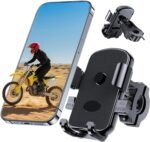 Bike Phone Mount Holder, Motorcycle Phone Mount for Scooter, Mountain, Dirt Bike, Stroller and Motorcycle, 360°Rotate Handlebar Phone Holder Compatible with iPhone & Android Smartphones from 4.7-7.2'' - Image 2