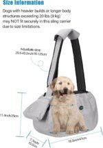 Ownpets XL Dog Sling 15-25lbs, Hands-Free Carrier with Bottom Support Pad | Sturdy Base Prevents Pet Sagging, Soft Shoulder Strap for Comfort, Storage Pocket, Secure Fit for Vet & Travel - Image 8