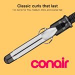 Conair Curling Iron​, Fine to Thick Hair, 1-in. Barrel, Black/Silver | Hair curler with multi-layer technology for tight curls and loose waves, 25 heat settings up to 400°F, and 60-second heat-up - Image 3