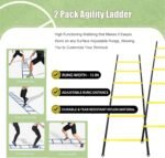 Agility Ladder & Speed Hurdles Soccer Training Equipment Kit Football Training| Footwork Drills | Cones Goalkeeper Practice Equipment for Kids Youth Adult - Image 4