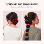 Scünci Hair Scrunchies, Waffle Knit Cotton, No-Damage, 36 Count | Machine-washable cotton-blend elastic hair ties for comfortable daily wear, wide assortment of colors to suit any look - Image 4