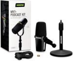 Shure MV7+ USB-C & XLR Podcast Dynamic Mic with Stand - Black | OBS-certified USB-C and XLR dynamic mic with stand, LED touch panel, auto level and pop filter for podcasting - Image 3