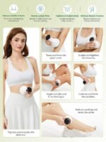 Lymphatic Drainage Massager & Anti Cellulite Massage Tool, for Legs, Arms & Belly, Body,Helps Reduce Stretch Marks & Cellulite,with SoothingPulse, Light Heat & Vibration (White) - Image 4