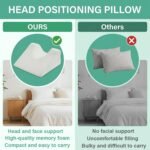 Facial Surgery Recovery Pillow Back Sleeper Wedge Pillow for Facelift & Rhinoplasty Recovery,Memory Foam Support Back Sleeping Training Pillows Suit for After Neck Surgery Hair Transplant or Nose Job - Image 8