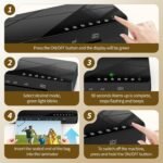 Crenova Laminator 13 inch with Touchscreen 3-6mil Quick Warm Up Auto Off | Hot and Cold Laminator with ABS Jam Free, Laminator for Home Office School, Black - Image 5